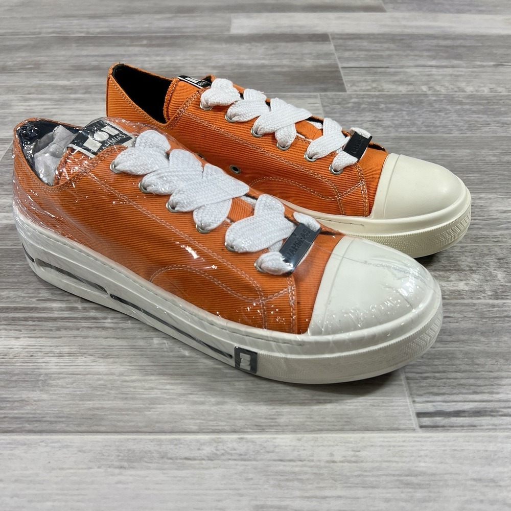 NAHMIAS Men's 11 / Women's‎ 12.5 Orange Five O Canvas Low-top Trainers Sneakers